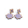 Boucles d'oreilles en liège motif azulejo, pendentif étoile à huit branches bleu — Artipel, Portugal