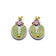 Boucles d'oreilles liège Scarabée vert violet — Artipel design unique Portugal