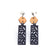 Boucles d'oreilles Sintra en liège, hexagone naturel et pendentif géométrique noir ajouré — Artipel, Portugal