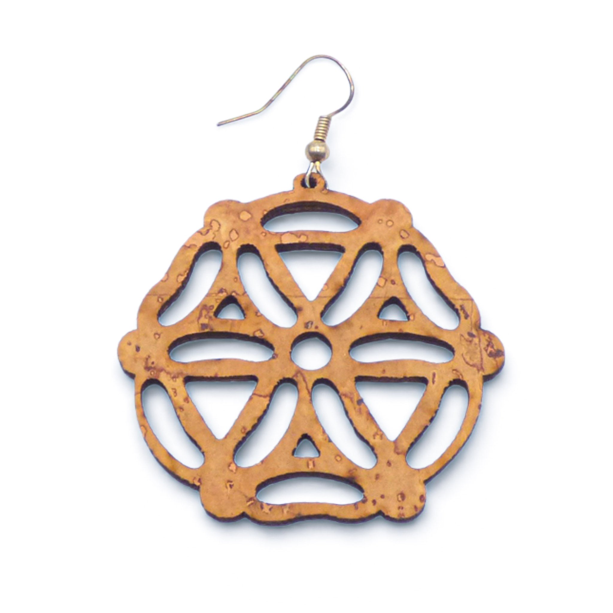 Boucles d'Oreilles vegan et éco-responsable en liège naturel du Portugal : Boucles d'oreilles en liège Argenté - Artipel - Home & Liège