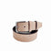 Ceinture enroulée en liège naturel beige moucheté — TC Cortiça, boucle métal argenté, Portugal
