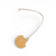 Dos uni en liège naturel du collier Oculus — Artipel, chaîne maille métal blanchi, Portugal