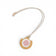 Collier Oculus en liège, pendentif rond rose et grille argent — Artipel, chaîne métal, Portugal
