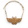 Dos d'un collier scarabée en liège naturel — Artipel, studs dorés, découpes triangles, Portugal
