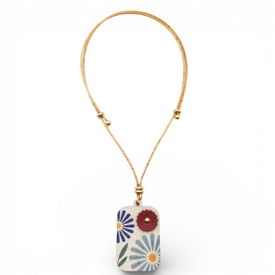 Collier liège fleur — Artipel — bijou femme cadeau original artisanat