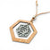 Collier en liège "Hexagone" - détail fermoir - liège