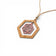 Collier pendentif hexagone noir en liège — Artipel femme
