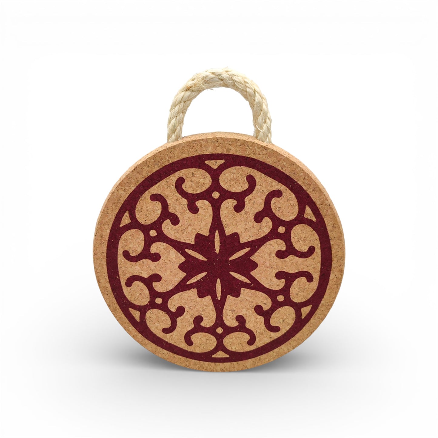 Viking red cork trivet featuring a warm, characterful design for protecting surfaces from hot dishes.