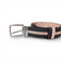 Ceinture réversible en liège vert à liseré beige — TC Cortiça, envers naturel, bords pointillés