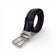 Ceinture en liège noir, liseré bordeaux central — TC Cortiça, boucle métal, Portugal