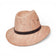 Chapeau Fedora en liège Amador Varum, élégant et léger, vu de côté sur fond neutre.