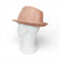 Trilby en liège naturel beige - posé sur fond neutre, vue de dessus