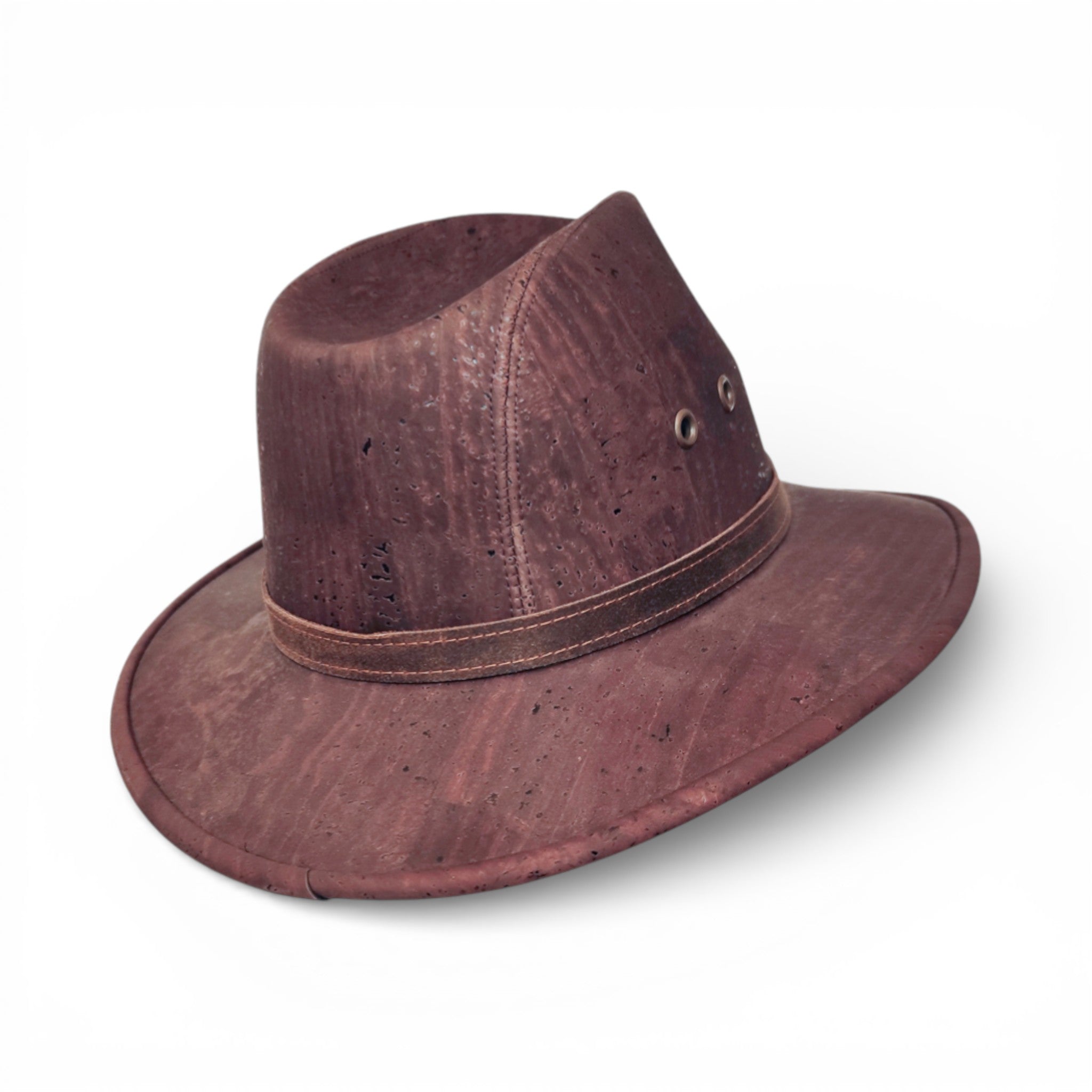 Chapeau brun Fedora ruban noir - liège Amador Varum élégant homme Portugal