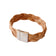 Bracelet tressé large en liège naturel — Artipel, fermoir aimanté métal blanchi, Portugal