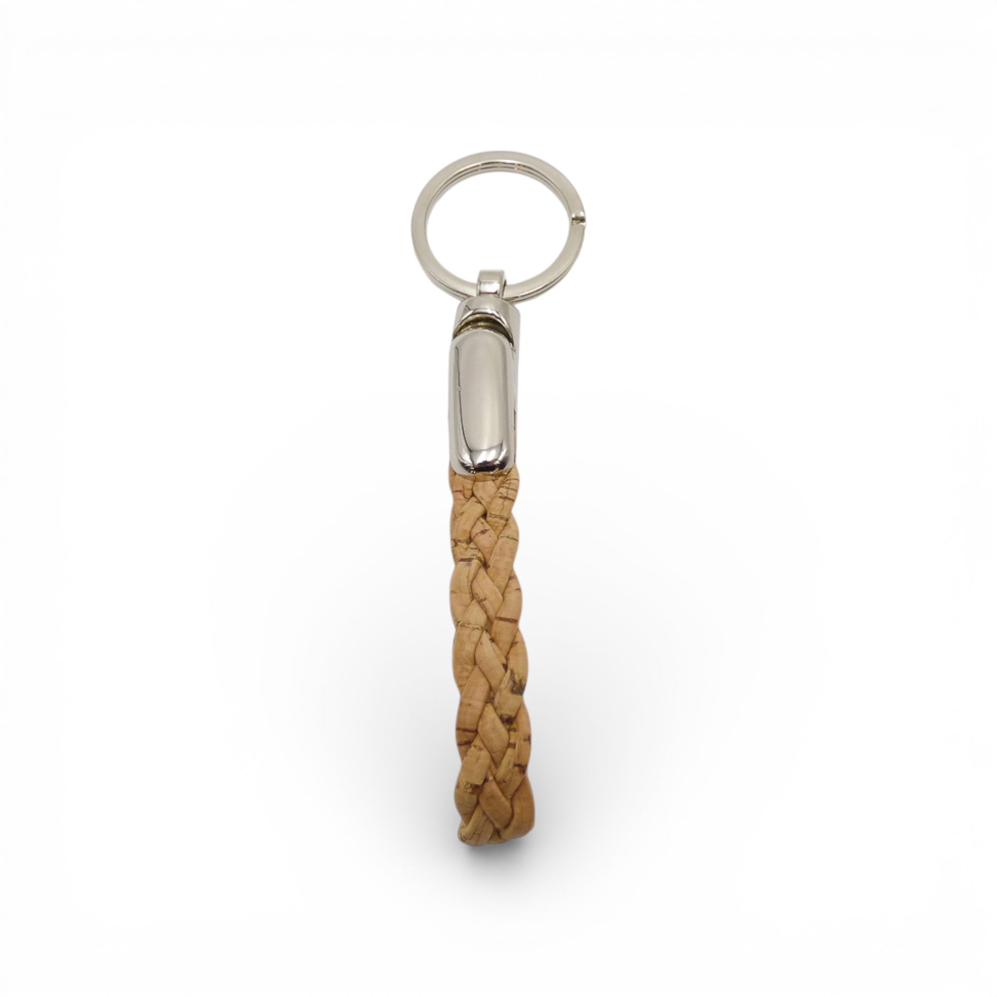 Porte-clef tressé en liège Artipel, affichant une texture naturelle et un design élégant, idéal pour les porte-monnaie.