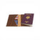 Pochette passeport en liège naturel garnie — Artipel, passeport et cartes en place, Portugal