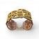 Ajouré yellow sardine bracelet made of cork by Artipel, featuring a magnetic silver closure and intricate design.