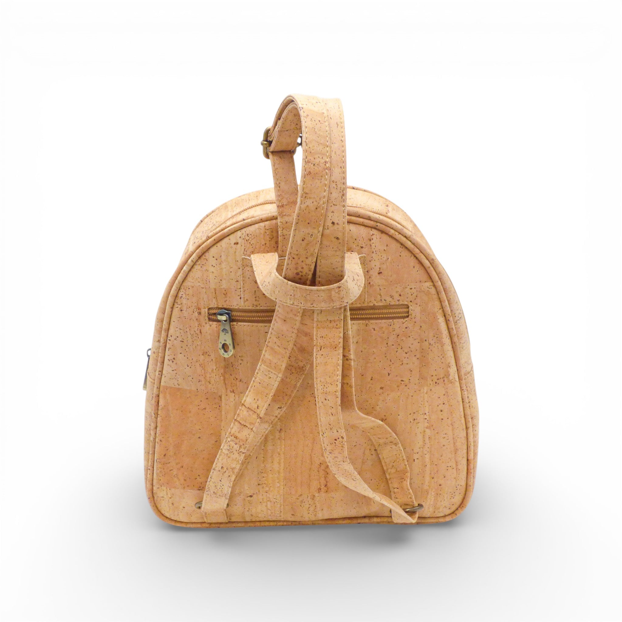 Sac à dos compact Urbain Montado en liège - vue de dos, poche dorsale