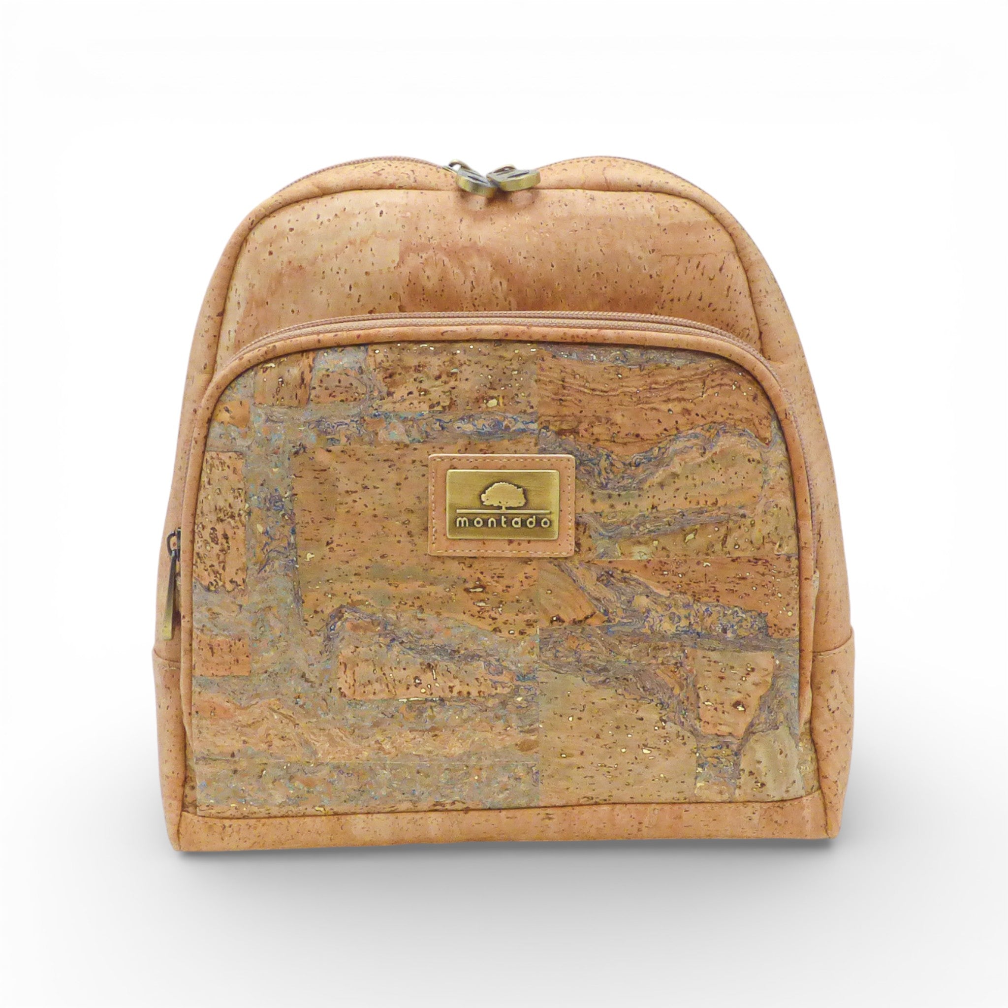 Sac à dos en liège "Mosaïque" de Montado, présentant un design unique et texture naturelle.