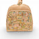 Face d'un sac à dos en liège naturel, poche zippée en patchwork mosaïque pastel — Montado, Portugal