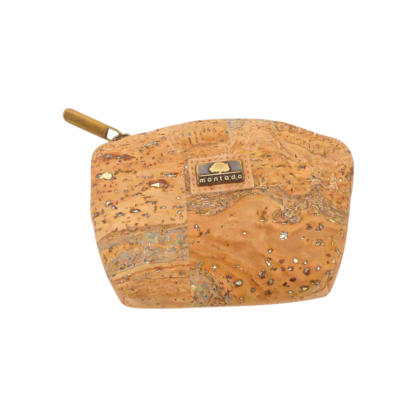 Porte-monnaie l'Essentiel au Naturel de Montado en cuir, couleur naturelle, avec compartiments pour cartes et billets.