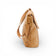 Profil d'un sac bandoulière en liège naturel — Cork Design, soufflet et boucle réglable dorée, Portugal