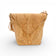 Sac bandoulière en liège naturel veiné vue de face — Cork Design, rabat pointu, logo doré, Portugal
