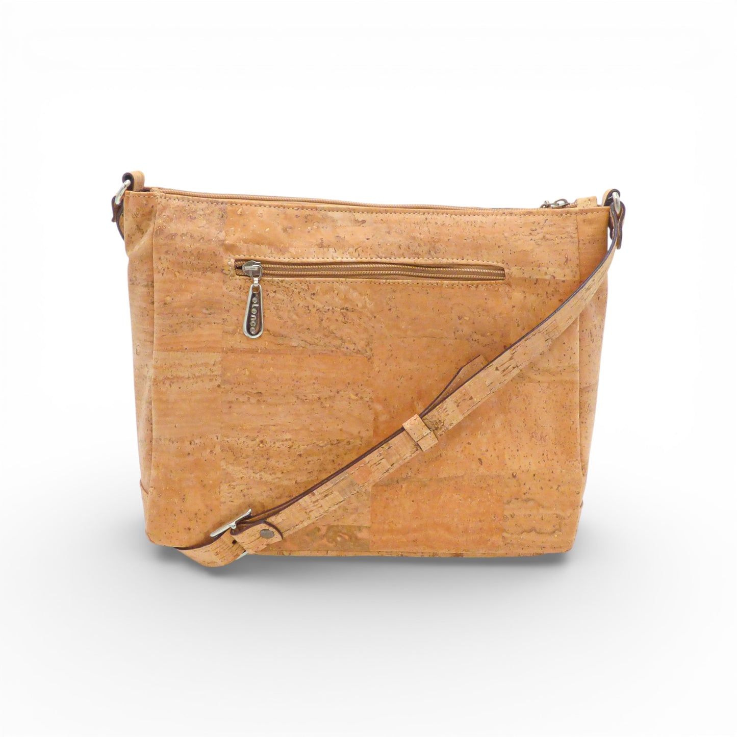 Sac bandoulière Élégance et Reliefs d'Elenco, en cuir texturé avec détails raffinés et bandoulière ajustable.