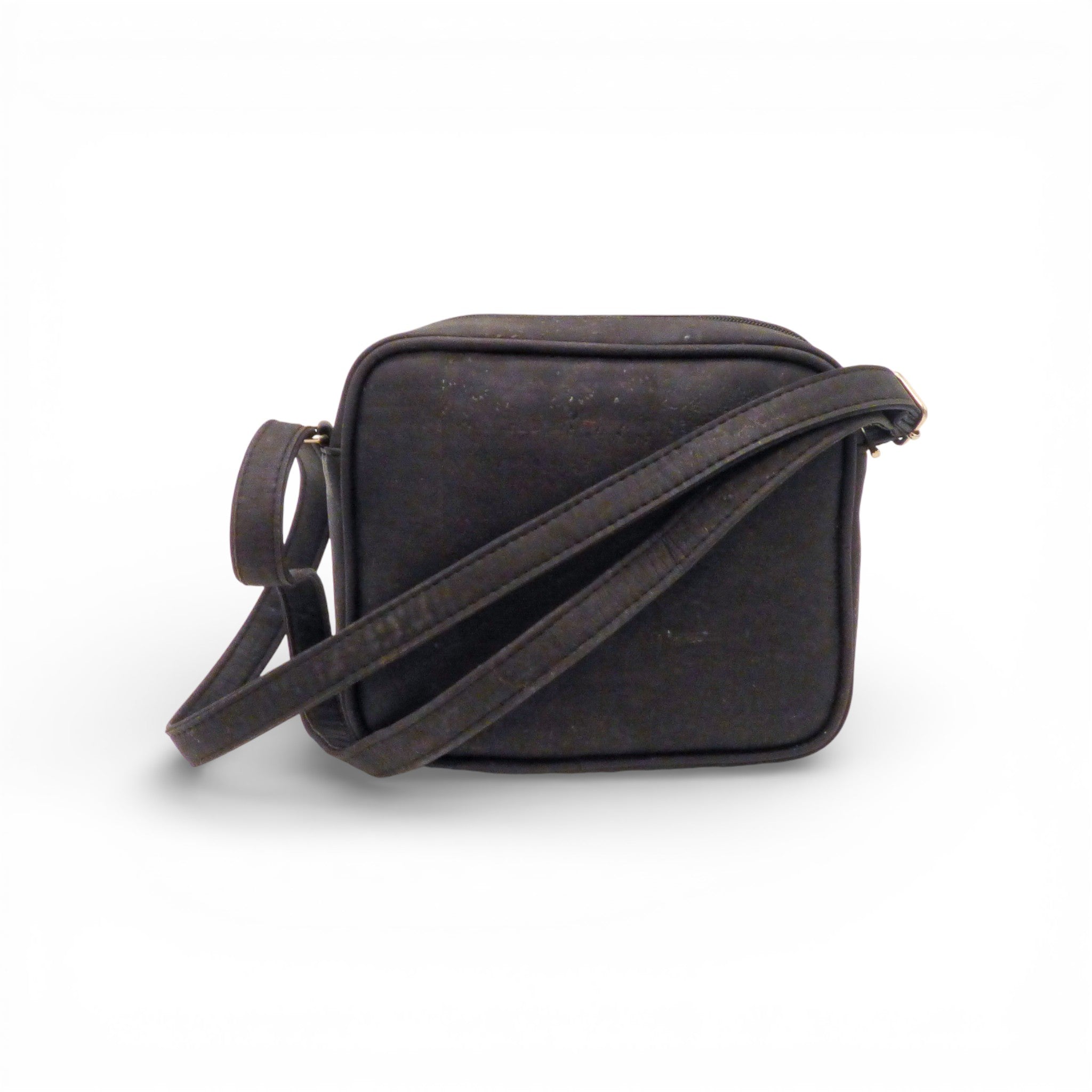 Sac bandoulière carré Marla Pais en liège - détail bandoulière ajustable
