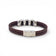 Bracelet en liège brun de trois quarts — Cork Colors, têtes de mort acier, fermoir, Portugal