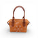 Petit sac modulable en liège imprimé paisley miel — Artipel, anses caramel, 3 formes, Portugal