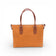 Sac modulable en liège orange uni, de face — Artipel, anses caramel et bandoulière, Portugal