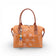Sac en liège orange à motif paisley blanc de face — Artipel, breloque poupée, Portugal