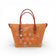 Face du grand sac cabas en liège imprimé paisley orange — Artipel, charm poupée, Portugal