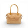 Sac modulable forme boston en liège naturel vu de face, zip doré — Artipel, anses camel, Portugal