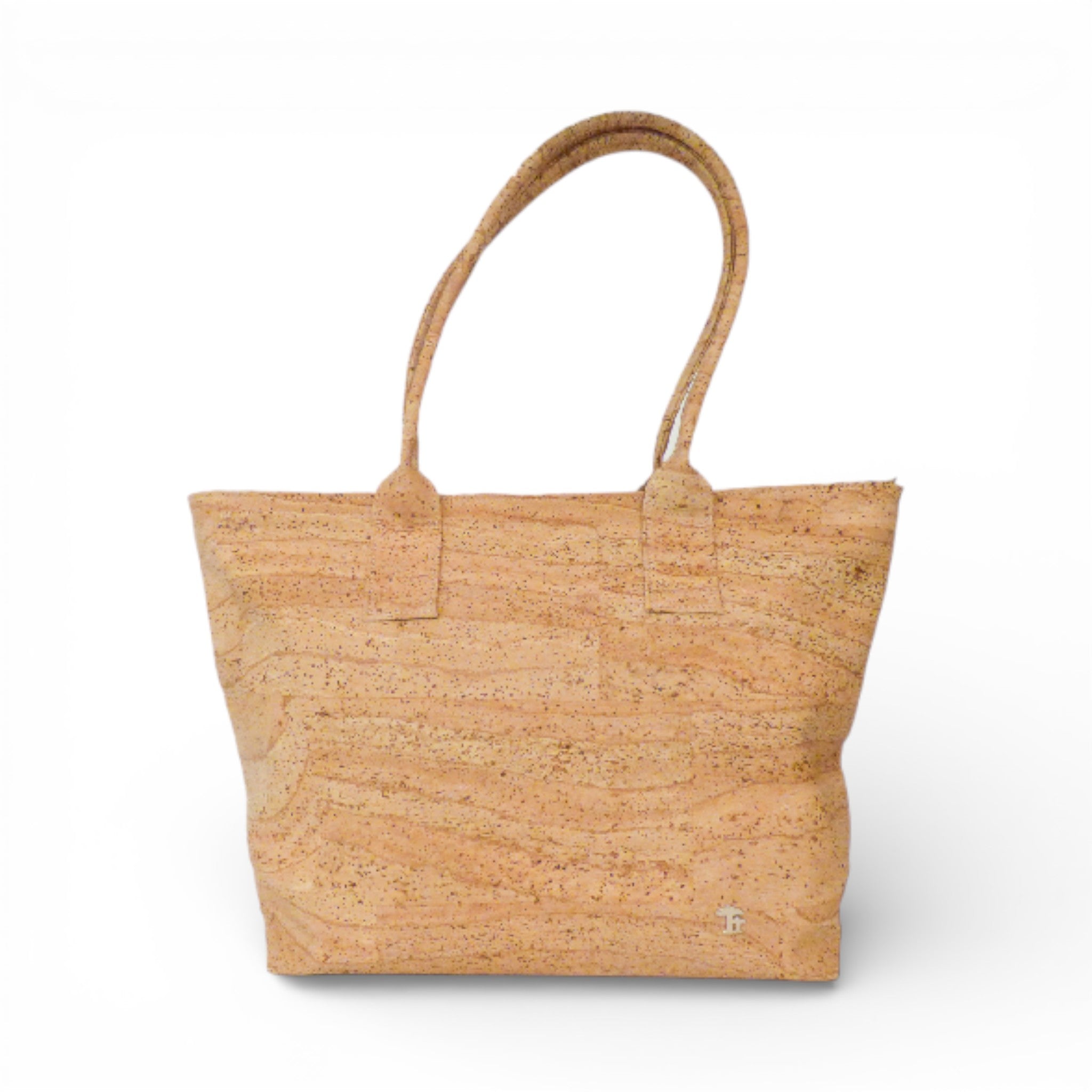 Grand Cabas "Élégance Naturelle" shoulder bag by Cork Design featuring a stylish cork exterior.