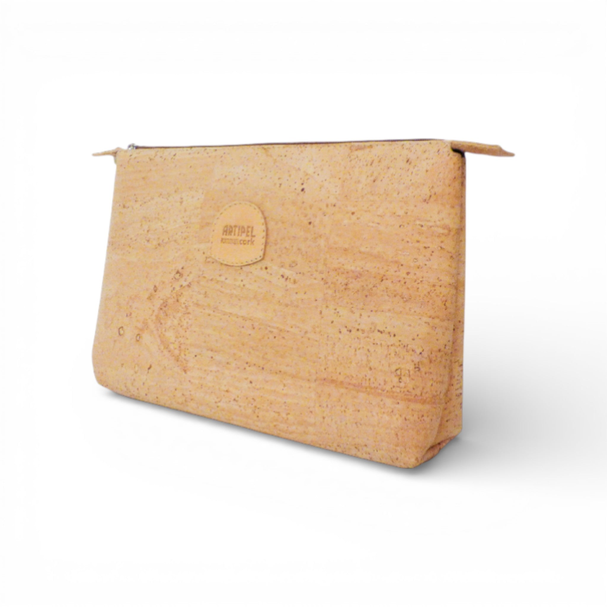 Grande Trousse en Liège by Artipel, showcasing its natural cork texture and spacious interior for storing essentials.