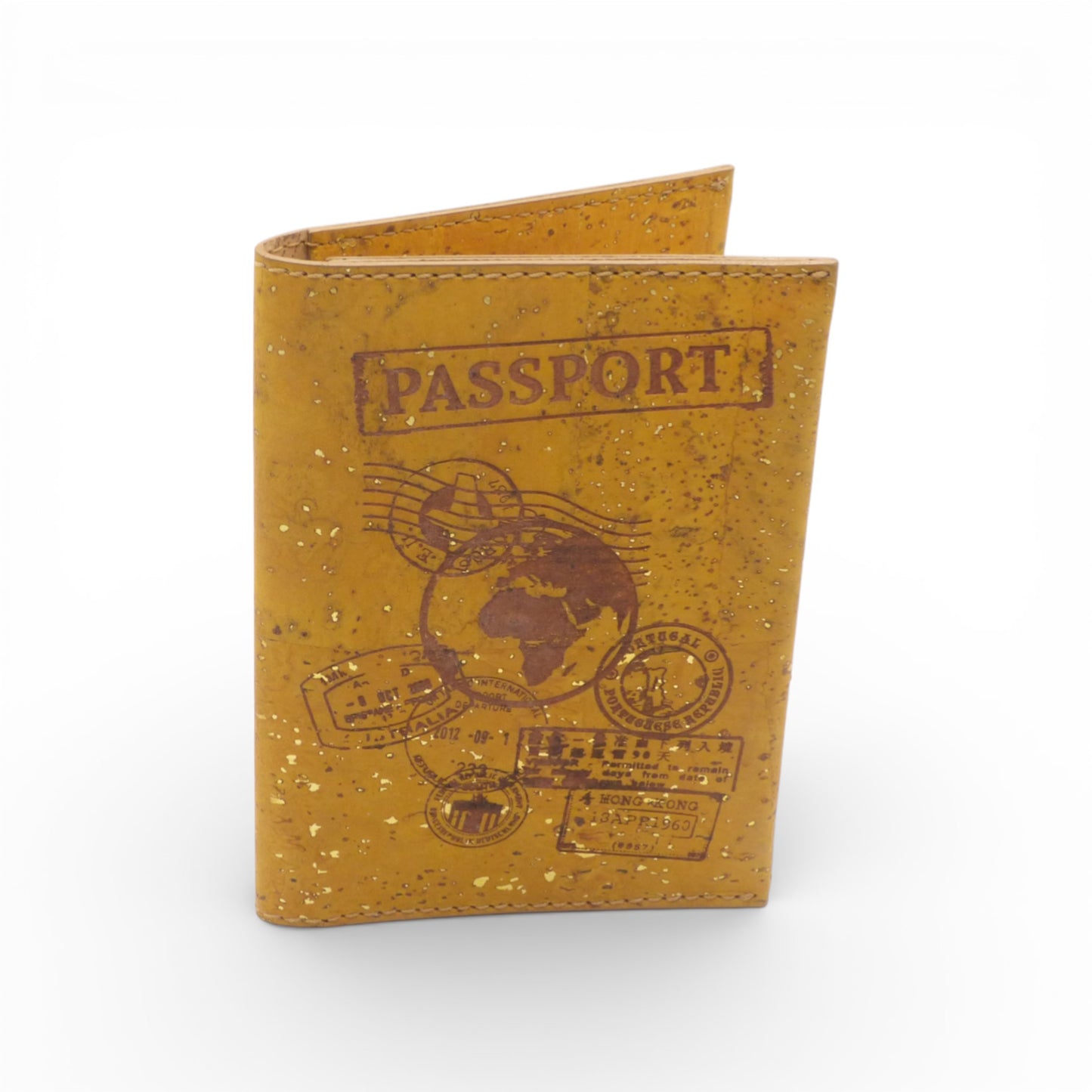 Artipel cork passport holder featuring a textured design, perfect for organizing travel documents and cards.