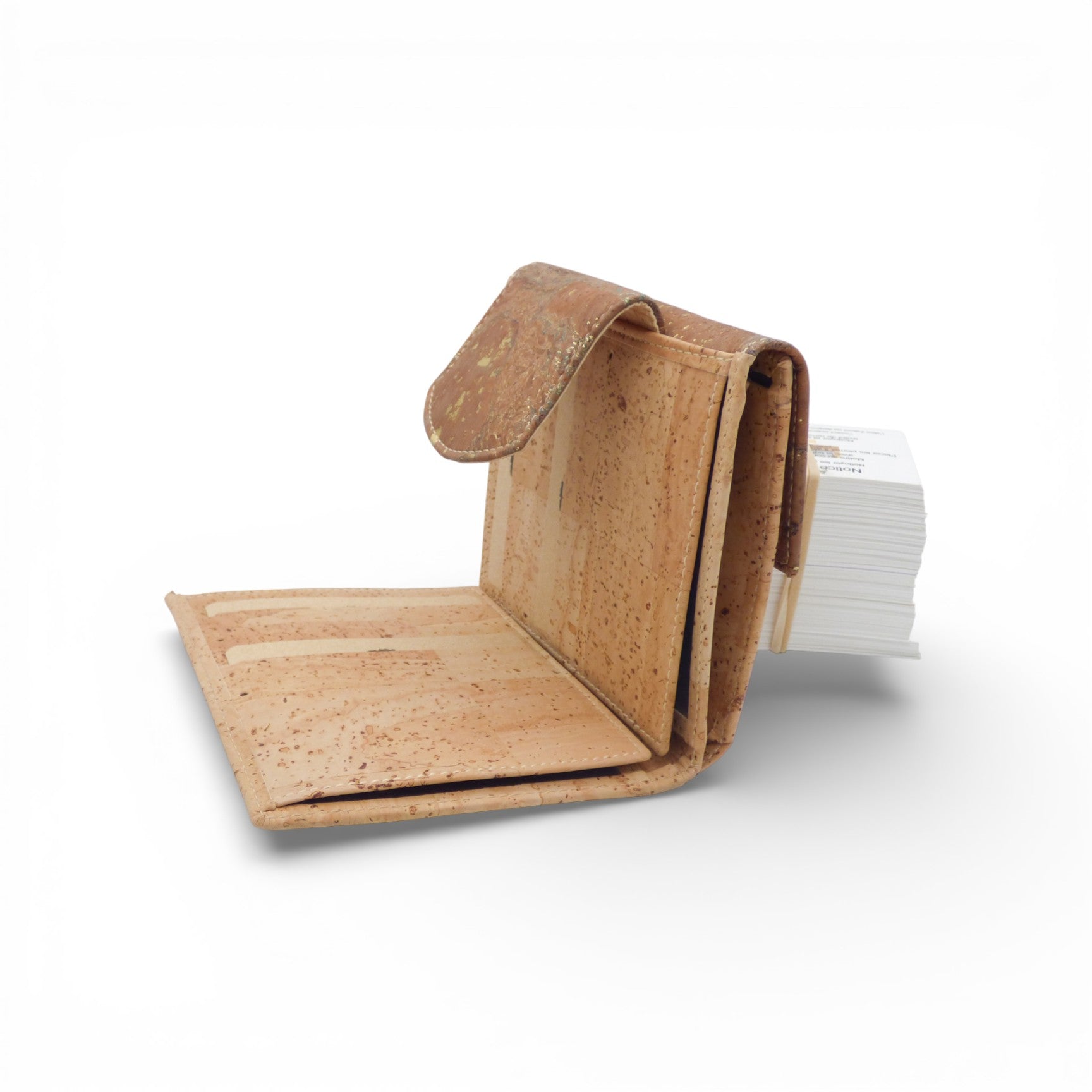 Portefeuille femme liège noir Montado — emplacements cartes alternative cuir vegan