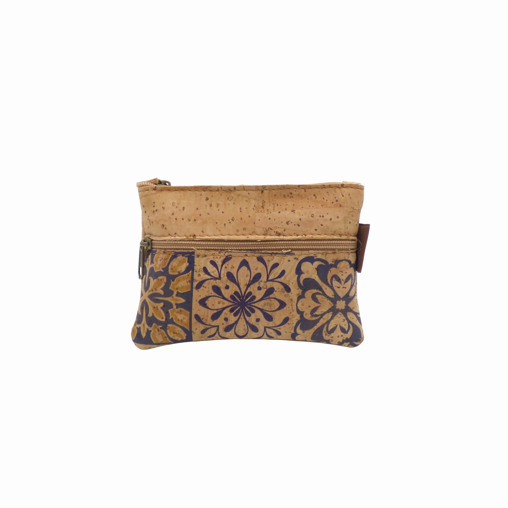 Double zip wallet "Azulejos & Nature" by Amador Varum featuring intricate patterns and a stylish design.