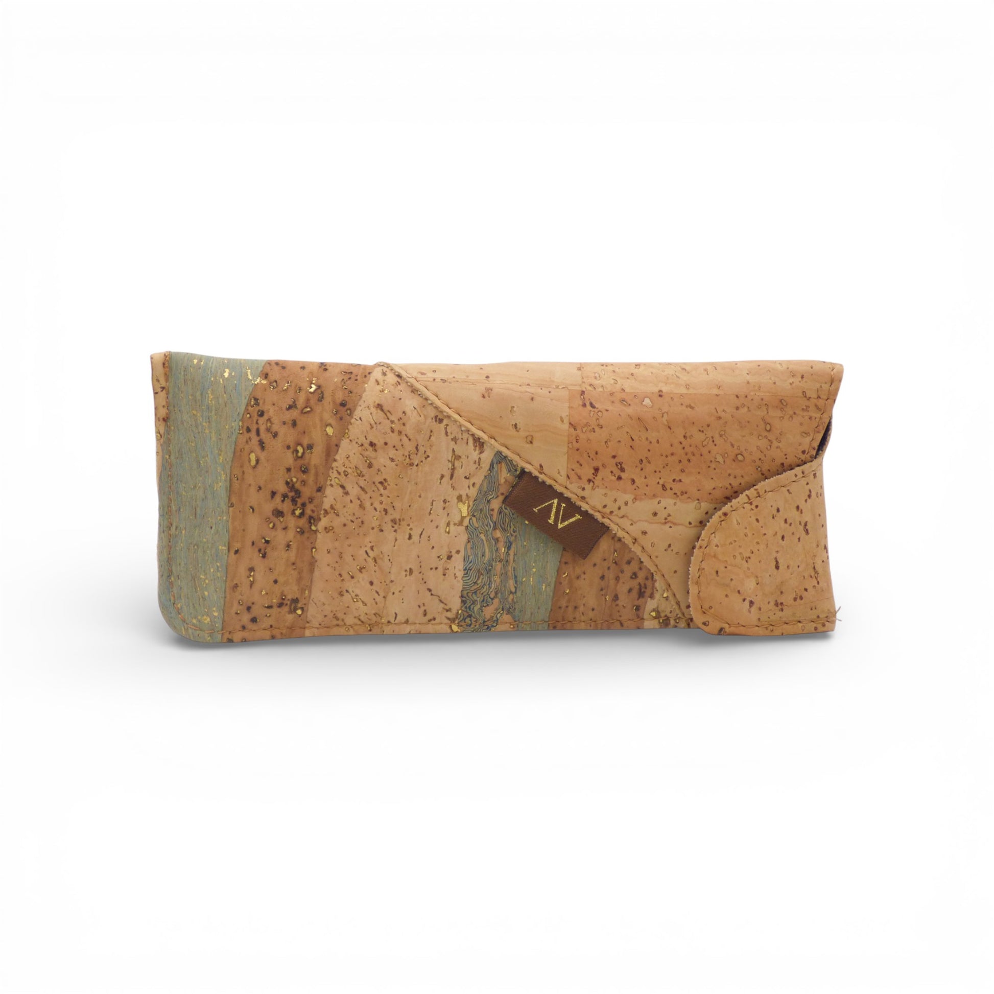 Étui à lunettes en liège Amador Varum, affichant une texture naturelle et un design élégant en couleur beige.