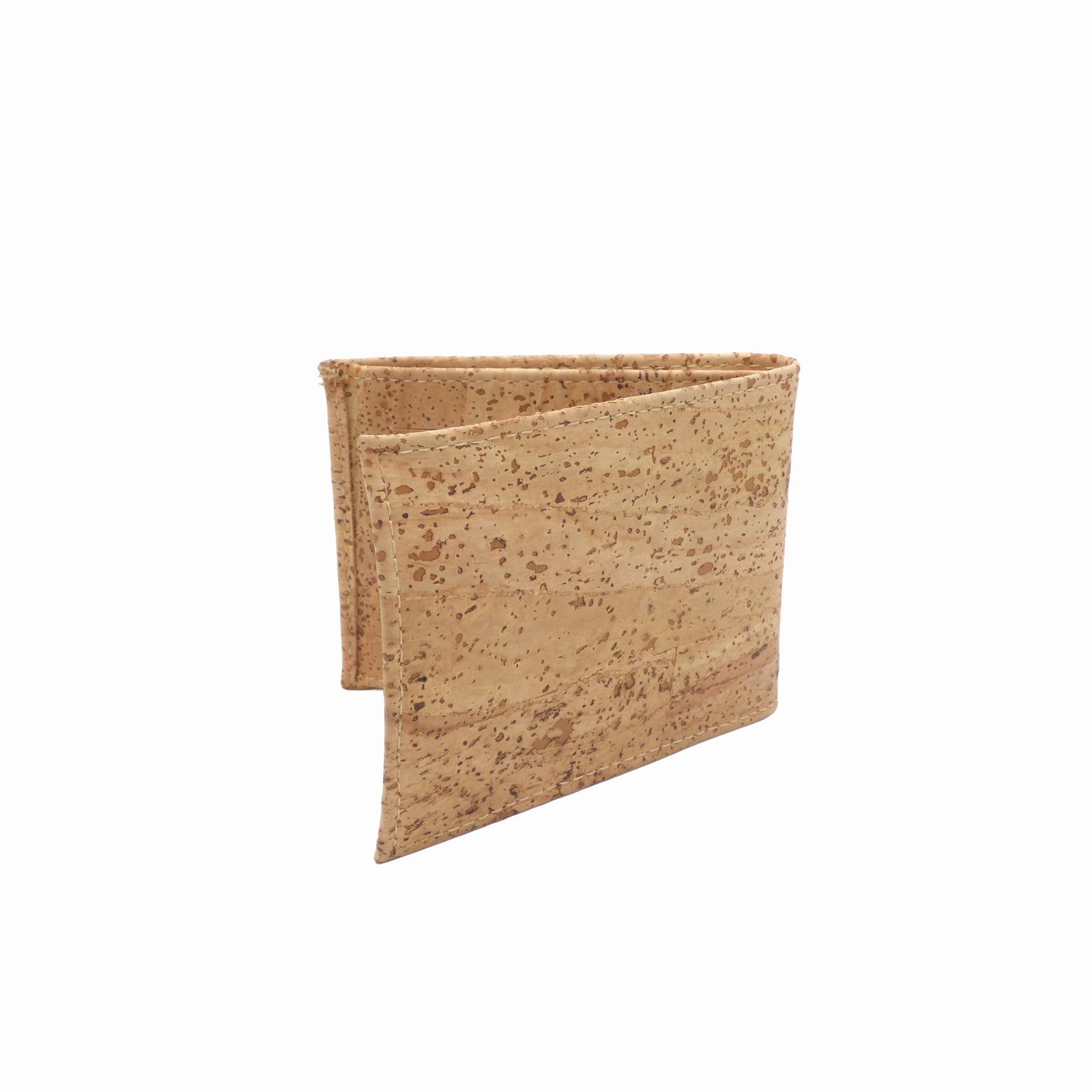 Bifold ouvert compartiments cartes — portefeuille homme liège Cork Design