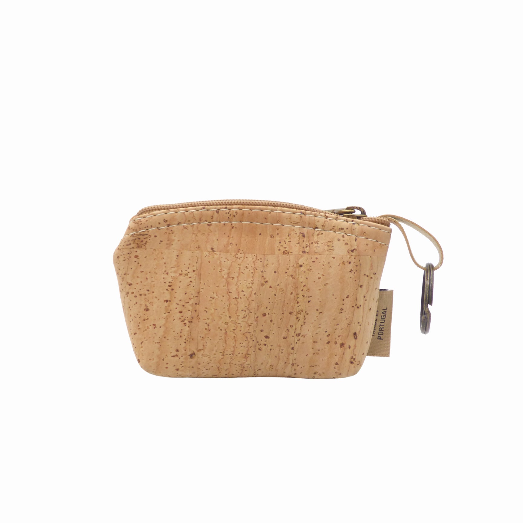 Bicolored cork wallet by TC Cortiça showcasing soft texture and stylish design, perfect for everyday use.