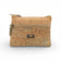 Porte-monnaie double zip en liège naturel marbré pailleté or — Montado, zips laiton, Portugal