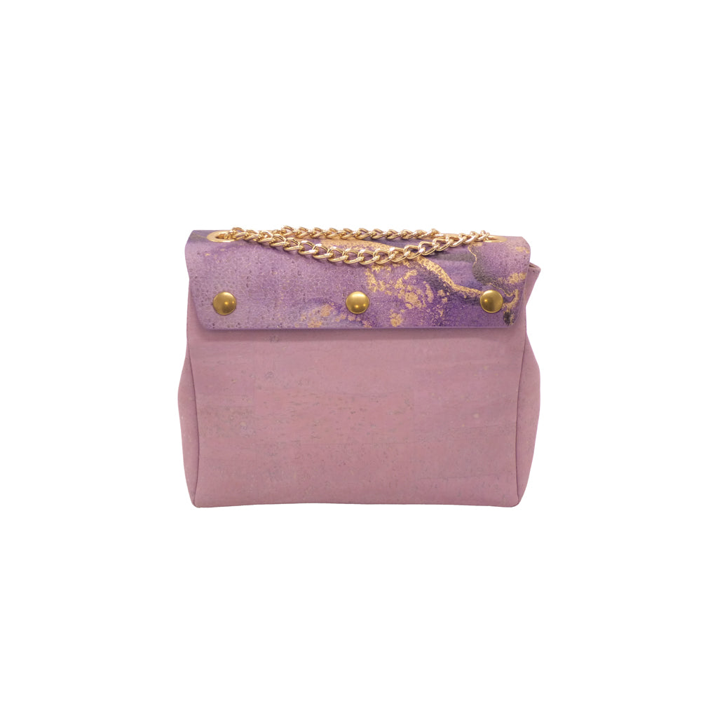 Sac Inspira Mauve Artipel en liège - vue de dos, liège naturel marbré