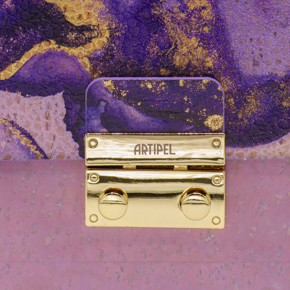 Sac INSPIRA MAUVE - Liège Marbré Violet et Or | Artipel
