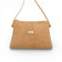 Pochette bandeau en liège naturel uni de face — Montado, zip, bandoulière, Portugal