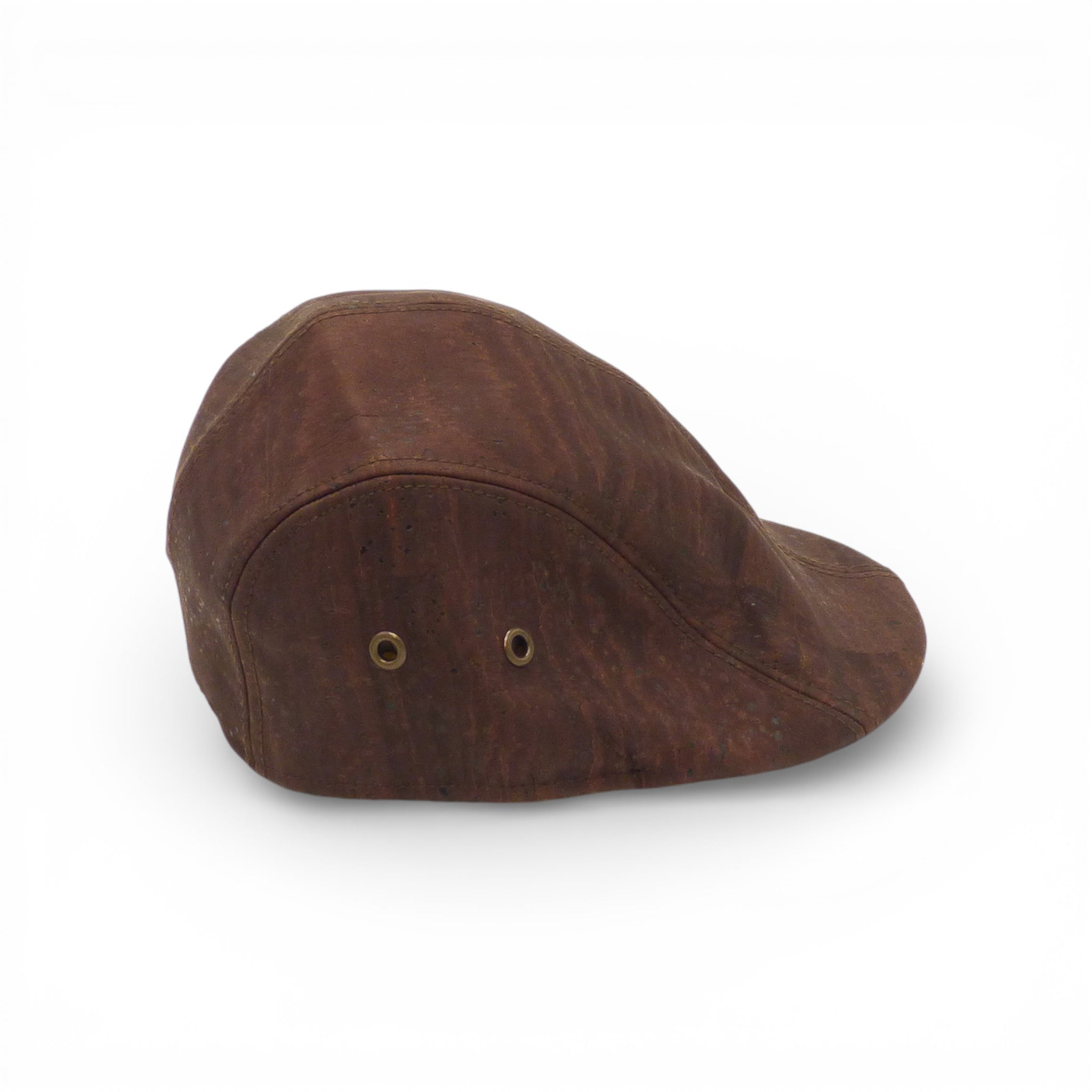 Béret en liège bicolore naturel-marron - vue de face - artisanat
