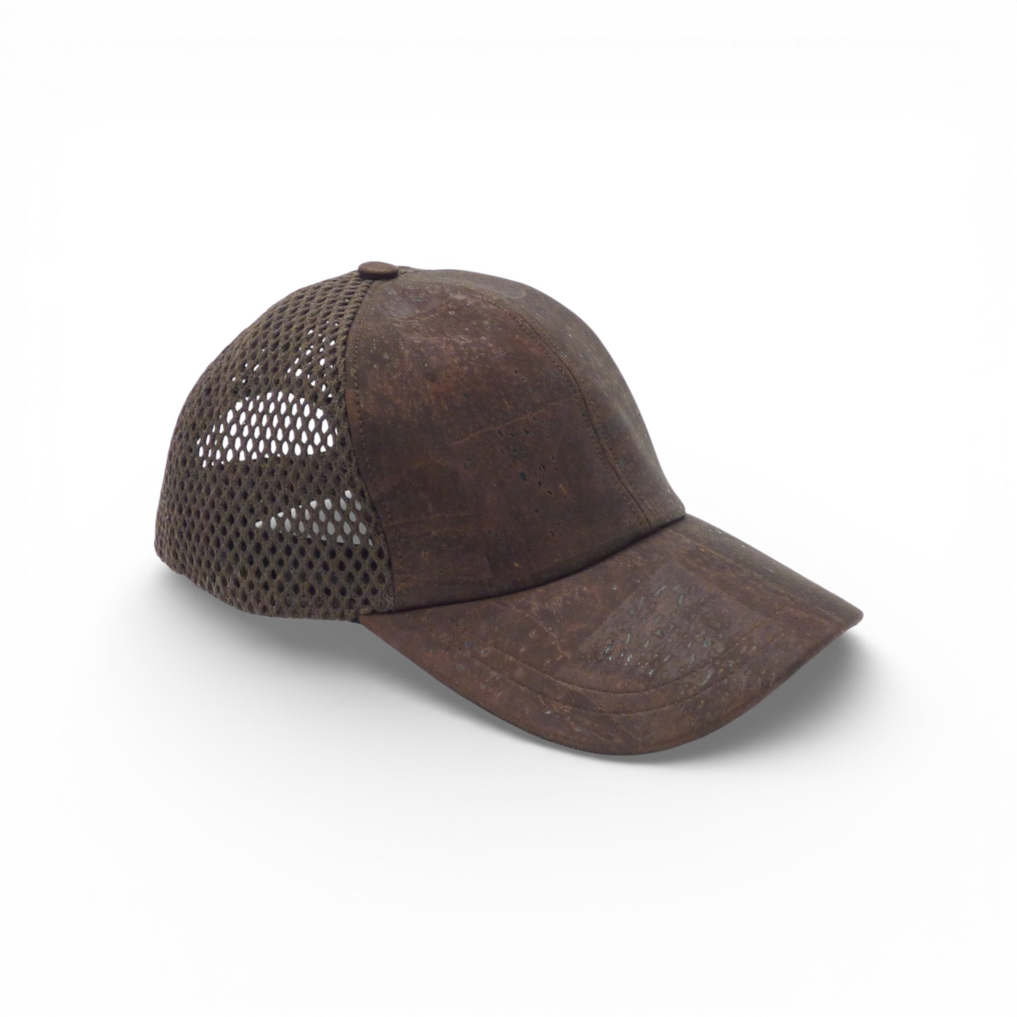 Casquette liège baseball beige Amador Varum — vue face texture unique