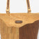 Sac épaule bicolore Elenco en liège - détail bordure festonnée artisanale